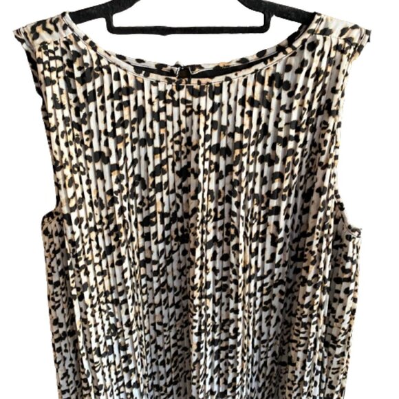 Banana Republic animal cheetah print maxi pleated shift tank dress - Picture 9 of 16